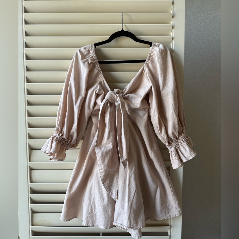 Charlie Holiday Cream Blouse with Bow Accent